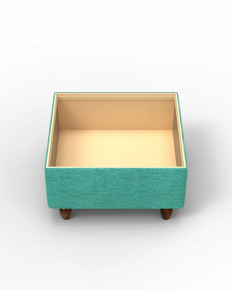 Modern Trunk Ottoman - Maldivian Teal - Image 5