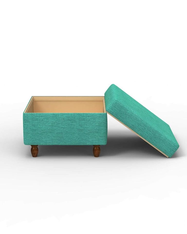 Modern Trunk Ottoman - Maldivian Teal - Image 7