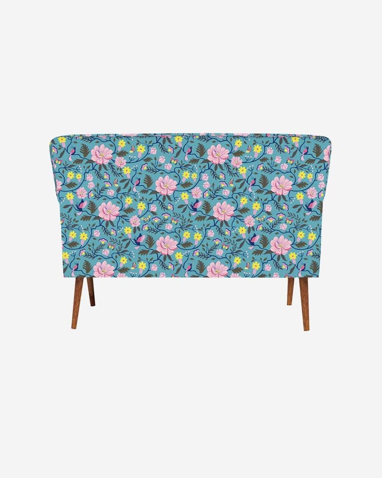 Jodhpur Love Seat - Spring Bloom Teal - Image 4