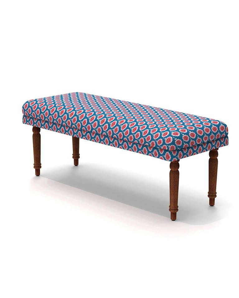 Nawaab Bench - Blue Ikkat - Image 4