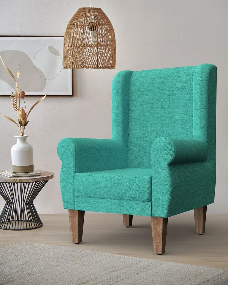 Begum Wing Chair - Maldivian Teal - Image 1