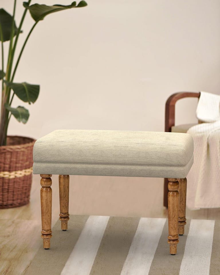 Nawaab Bench Small - Srilanka Ivory - Image 1