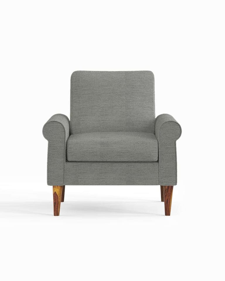 Colonial Single Seater Couch Grey - Image 1