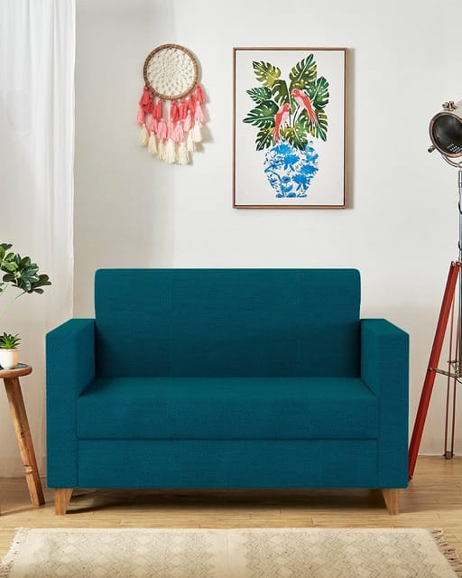 Modern Loveseat-Mediterranean Blue