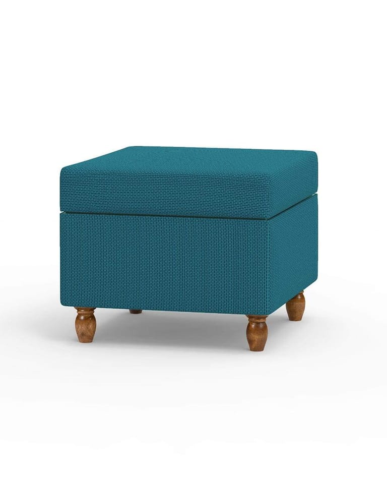 Modern Trunk Storage Ottoman Blue - Image 3