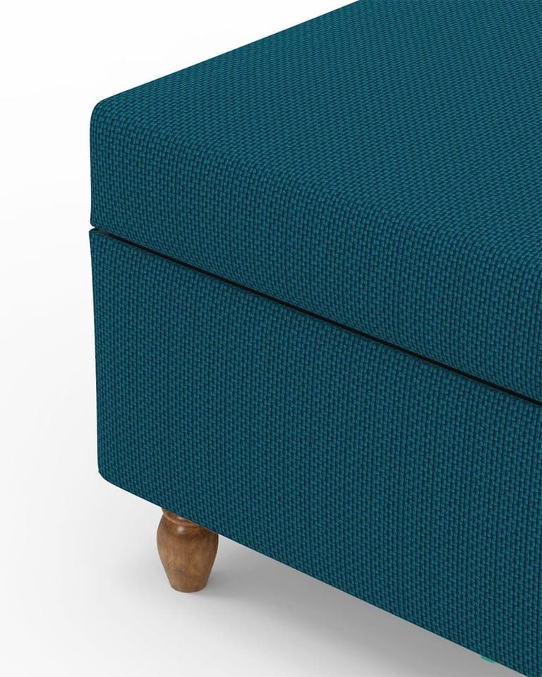 Modern Trunk Storage Ottoman Blue - Image 4