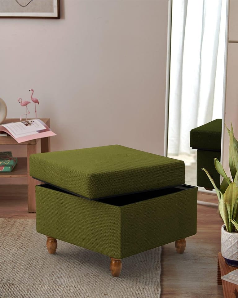 Modern Trunk Storage Ottoman-Savanna Green - Image 1