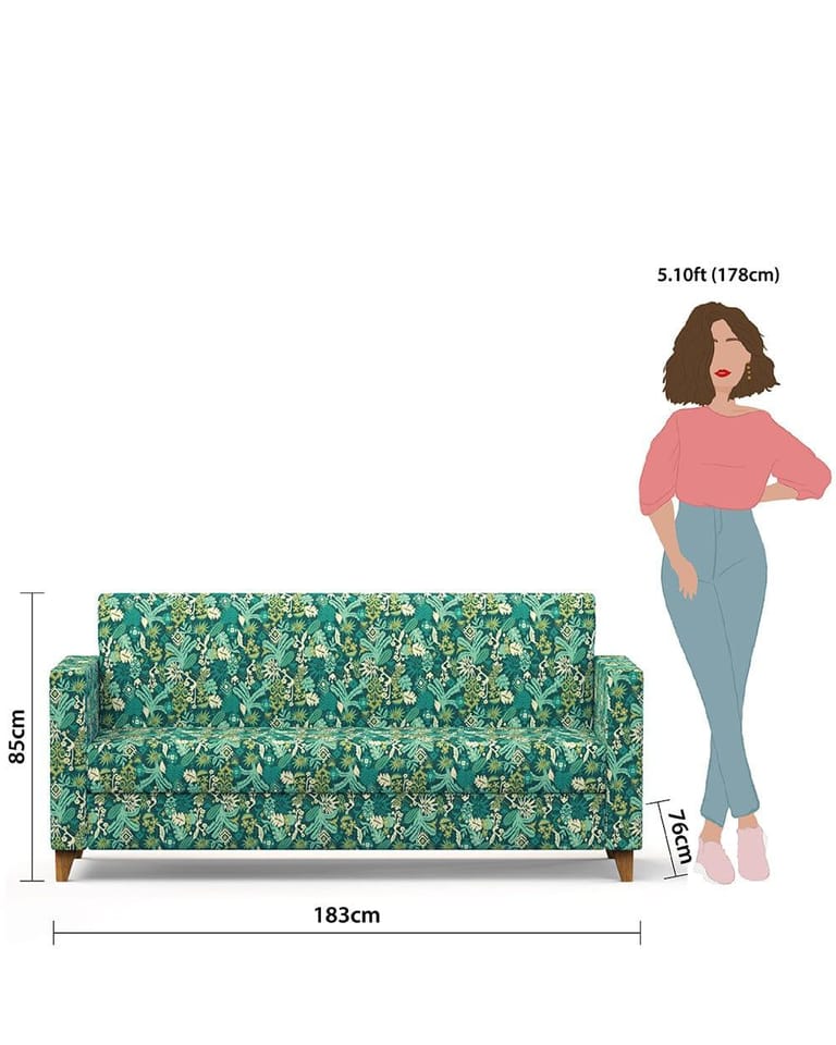Modern Couch-Tropical Ikkat - Image 5