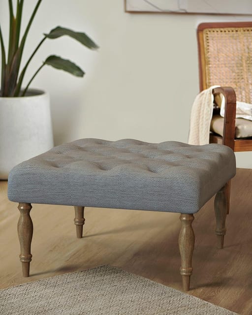 English Ottoman - Bangalore Grey
