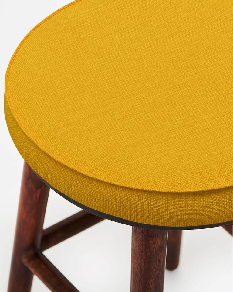 English Cafe Stool - Sahara Mustard - Image 4