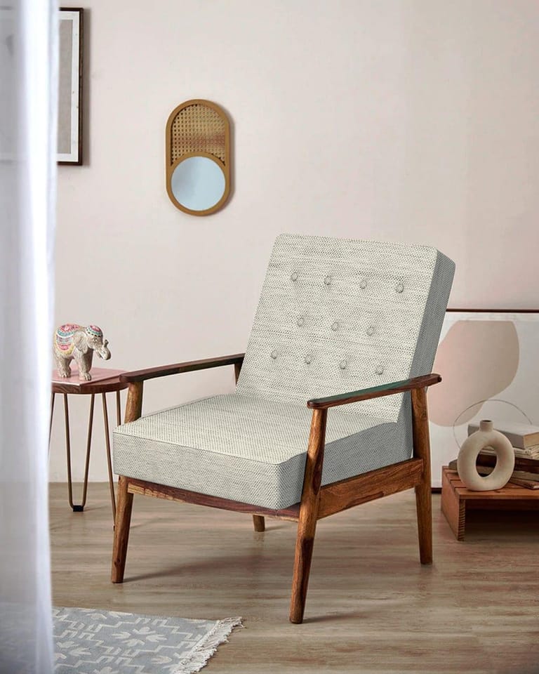 Memsaab Arm Chair - Srilanka Ivory - Image 1