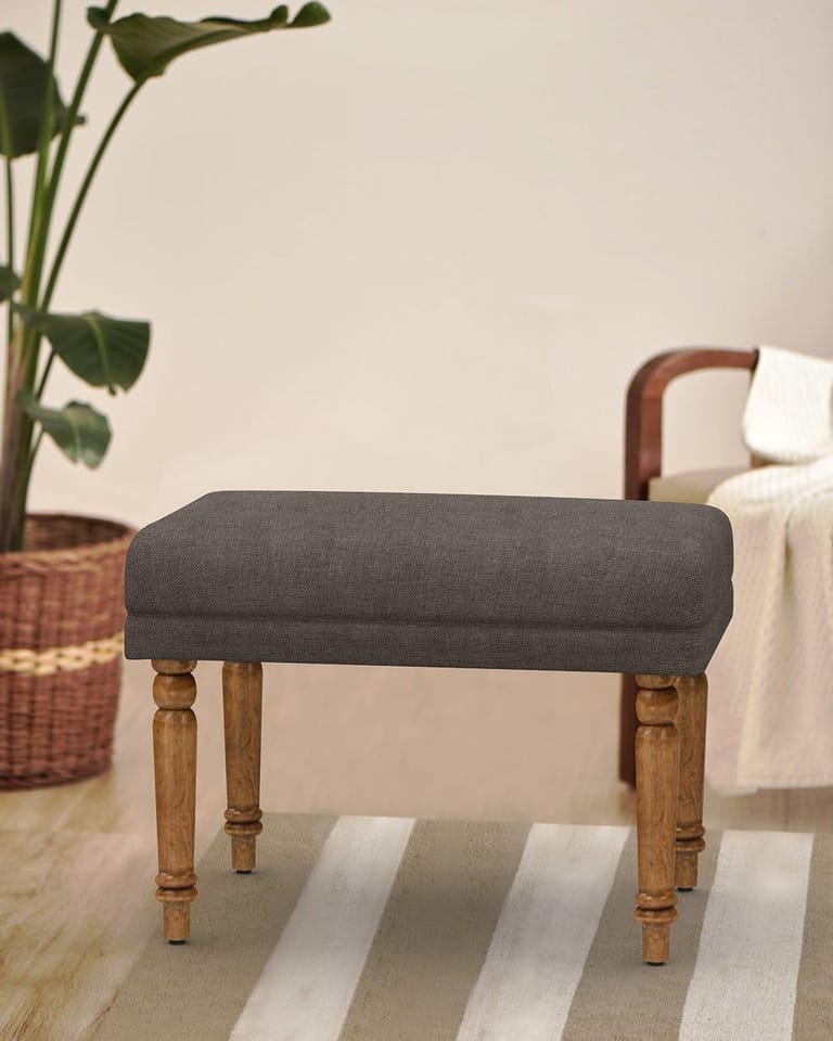 Nawaab Bench Small - Brown Coal