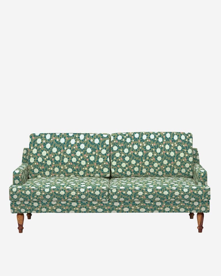 Nawab Couch - Marigold Green - Image 2