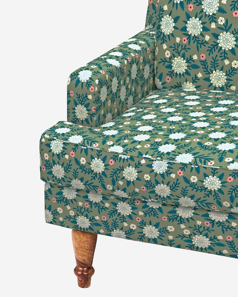 Nawab Couch - Marigold Green - Image 5