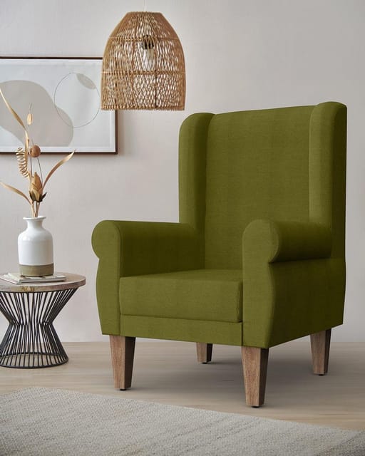 Begum Wing Chair - Savanna Green