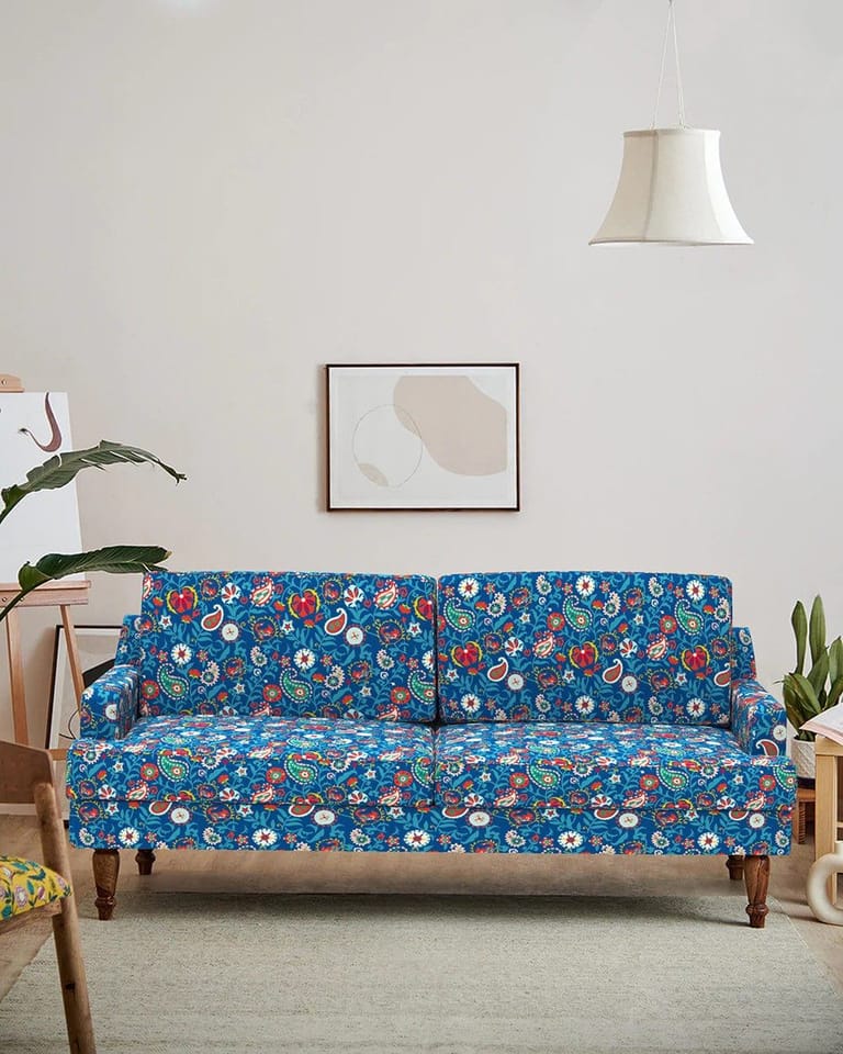 Nawab Couch - India Paisleys Blue