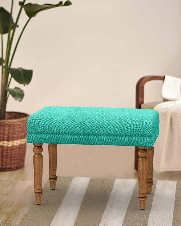 Nawaab Small Bench - Maldivian Teal