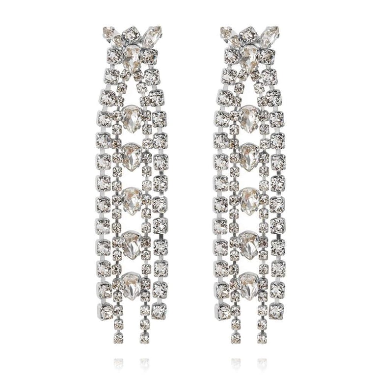 Petite Penelope Earrings Crystal Rhodium - Image 1