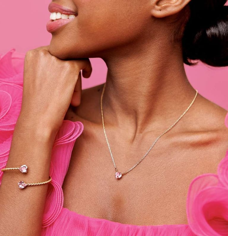 Valentina Heart Necklace Rose - Image 2
