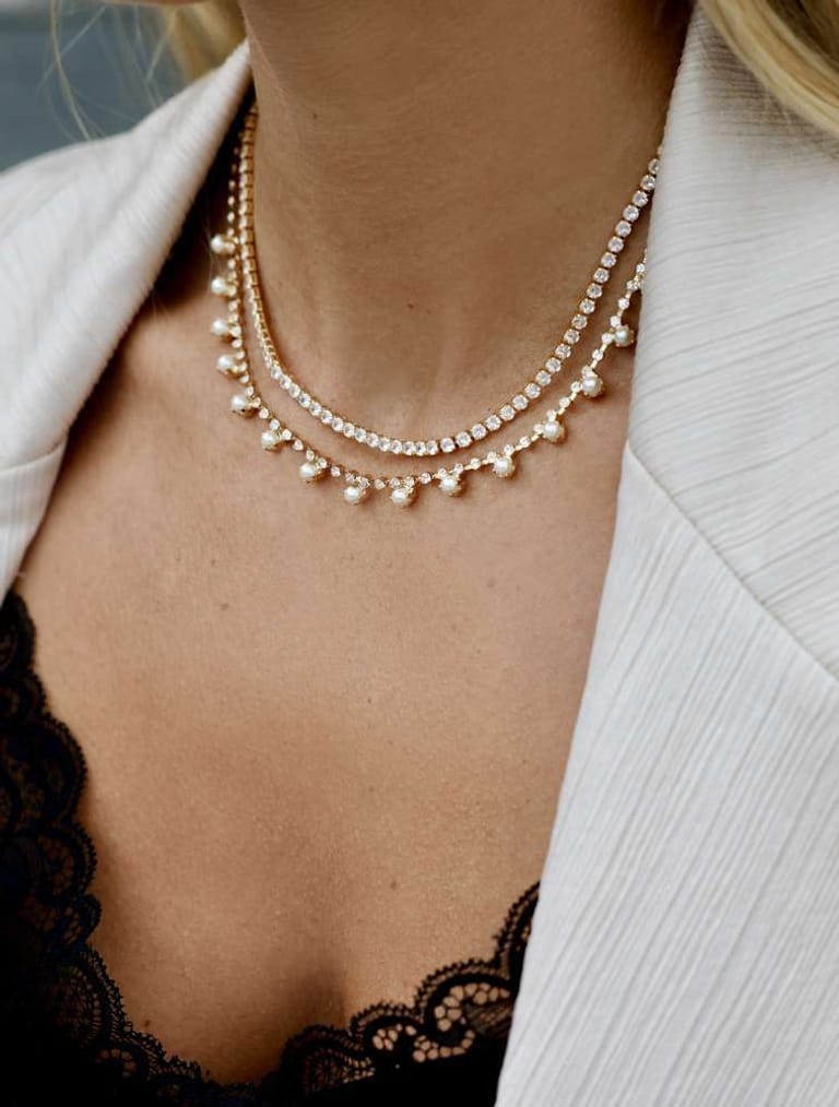 Mini Zara Tennis Necklace Crystal - Image 2