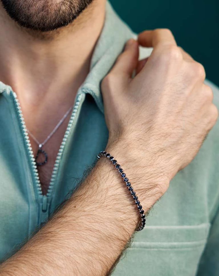 Men´s Zara Bracelet Jet Rhodium - Image 2