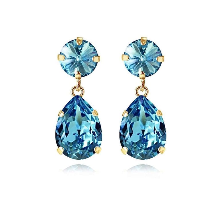 Mini Drop Earrings Light Turquoise - Image 1