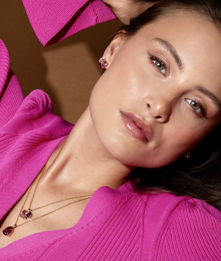 Ana Necklace Dark Rose - Image 2