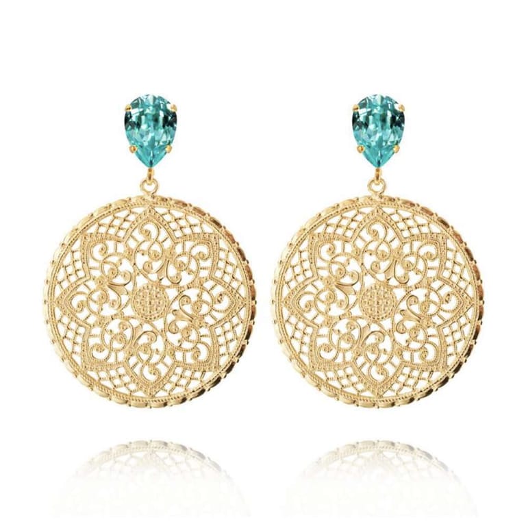 Alexandra Earrings Light Turquoise - Image 1