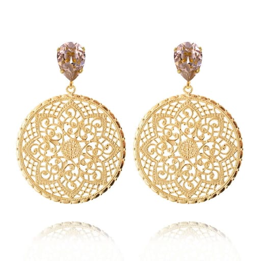 Alexandra Earrings Vintage Rose