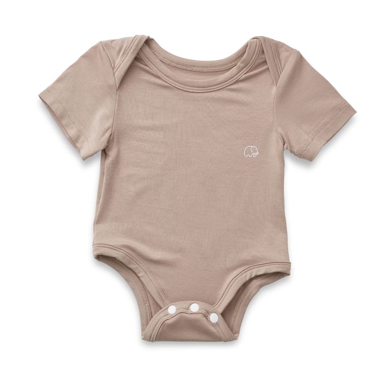 Organic Bamboo Spandex Bodysuit - Mocha - Image 2
