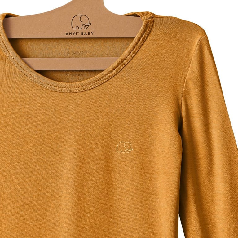 Organic Bamboo Spandex Pajama Set- Mustard - Image 4