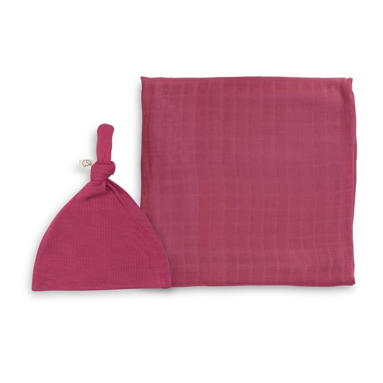 Knotted Beanie & Swaddle Set | Purple Rain - Image 2