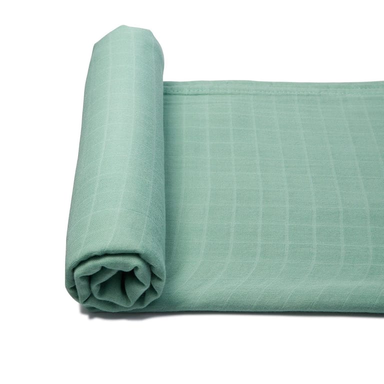 Organic Bamboo Muslin Swaddle | Azure Sky - Image 3