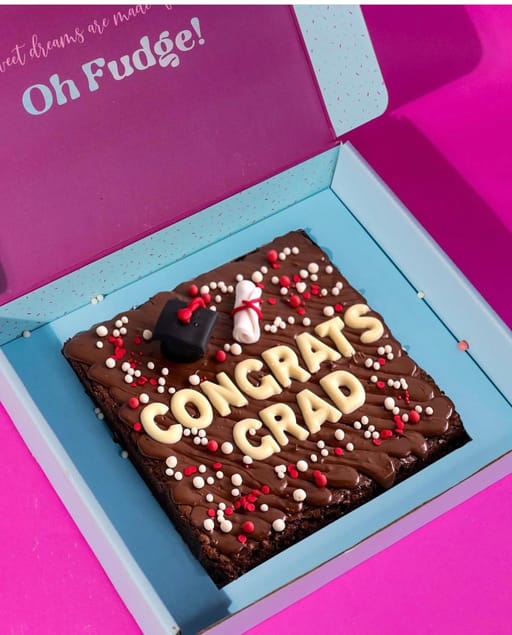 Congrats Grad Slab With Fondant Toppers