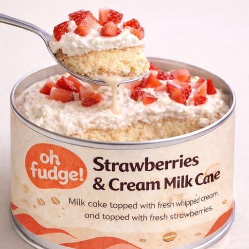 Strawberries N Cream Milk Cake