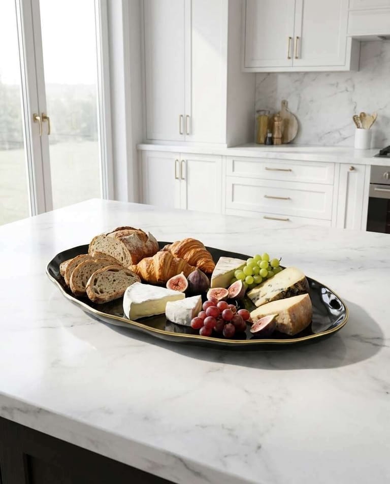 Noir Oval Platter — Black Ceramic Premium Serving Piece - Image 3