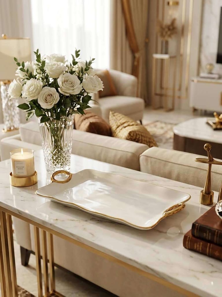 Layla Large Tray— Premium Ceramic Luxury Serving Piece - Image 6