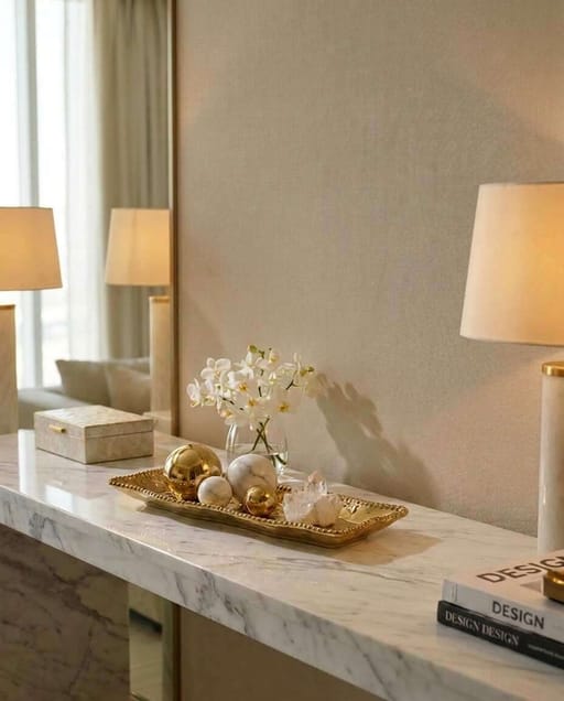 Eva Gold Beaded Rectangular Tray