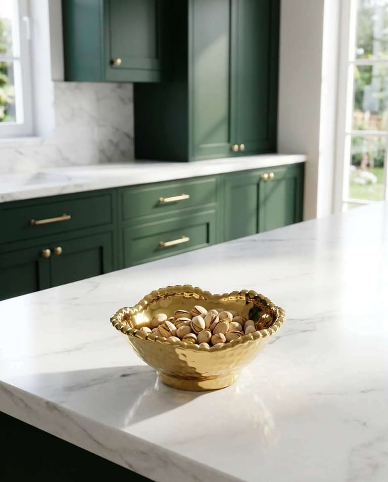 Eva Gold Beaded Snack Bowl - Image 3
