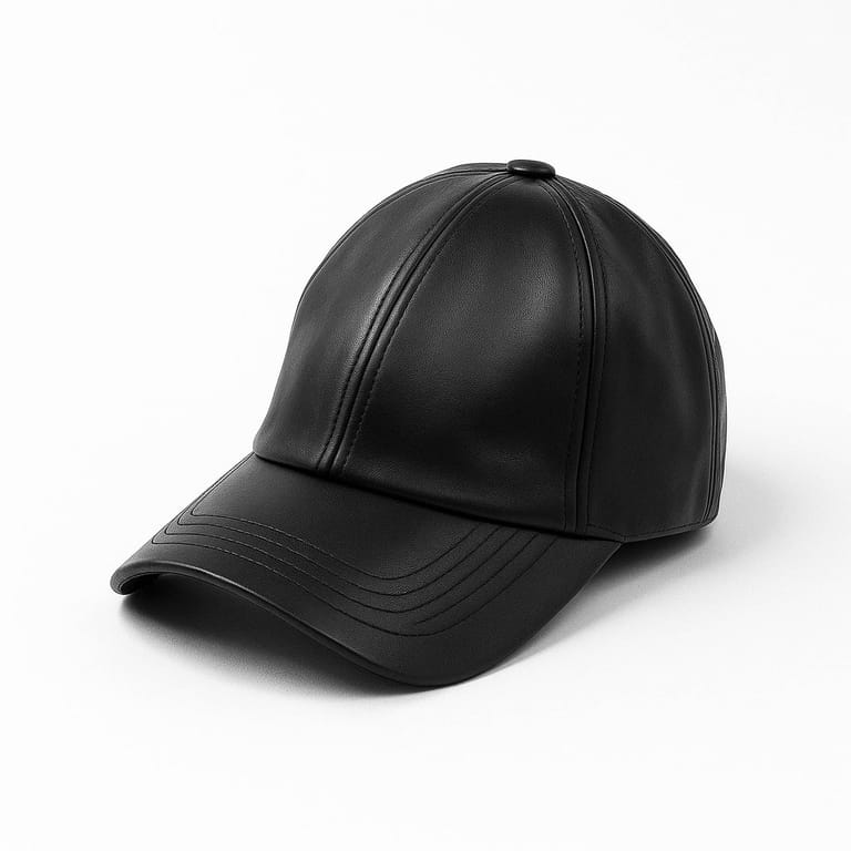 Classic Leather Cap Black - Image 3