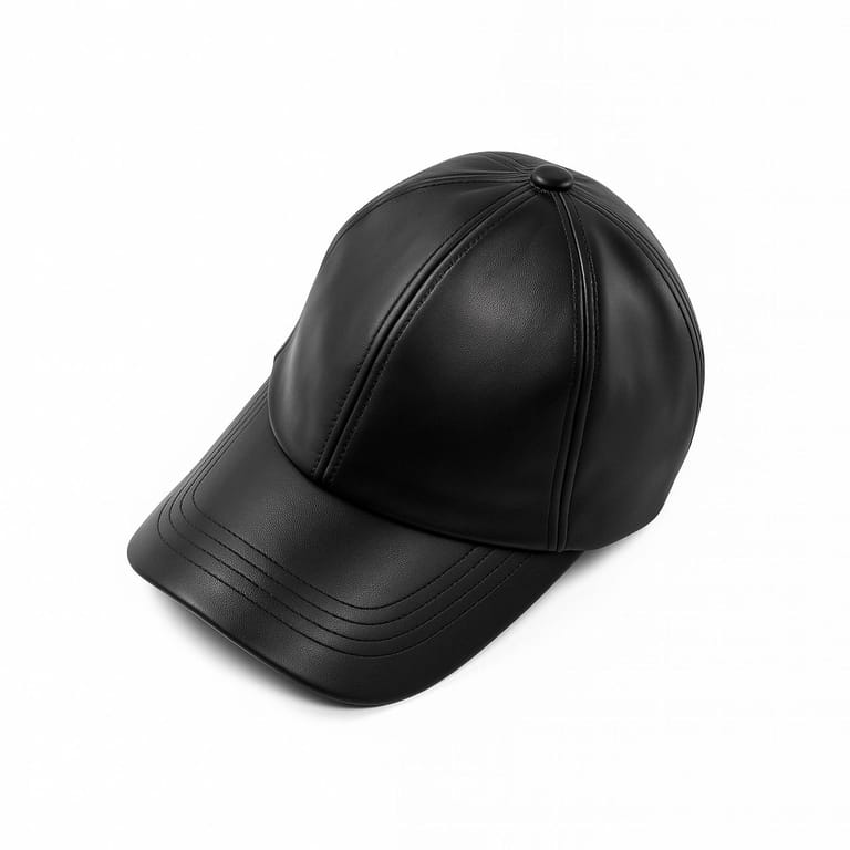 Classic Leather Cap Black - Image 7