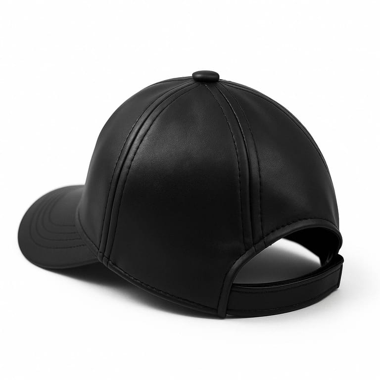 Classic Leather Cap Black - Image 12