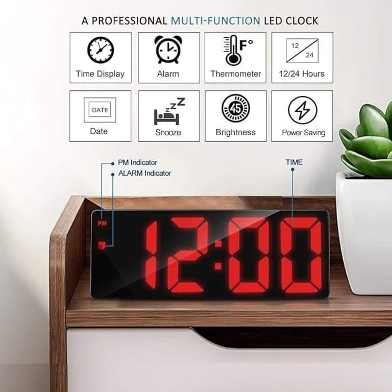LED Smart Table Clock | Red - Image 2