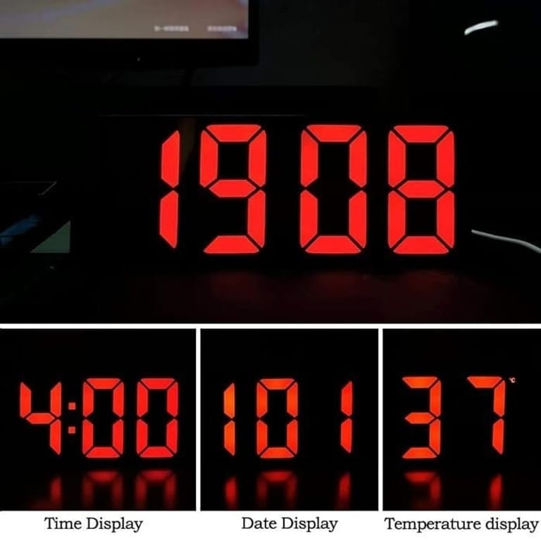 LED Smart Table Clock | Red - Image 3