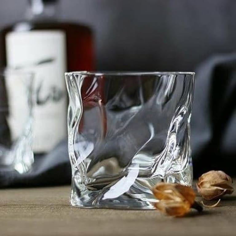 Japanese Design Twisted Glass Cup - Image 1