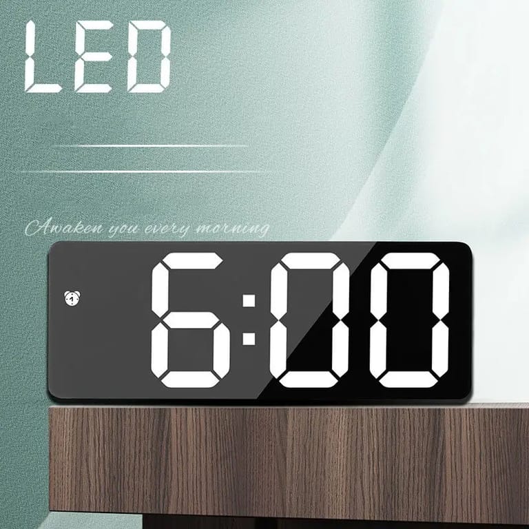 LED Smart Table Clock | White - Image 2