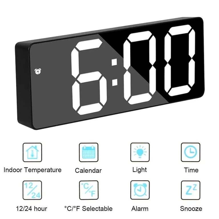 LED Smart Table Clock | White - Image 5