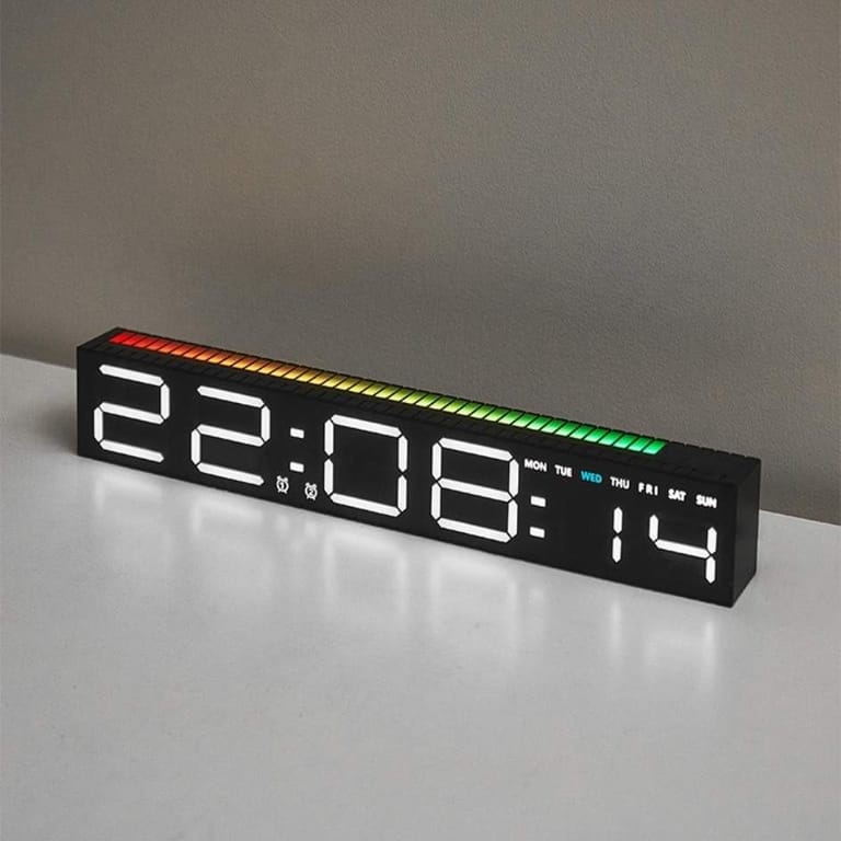 LED Digital Clock with RGB Rhythm Light - Image 2