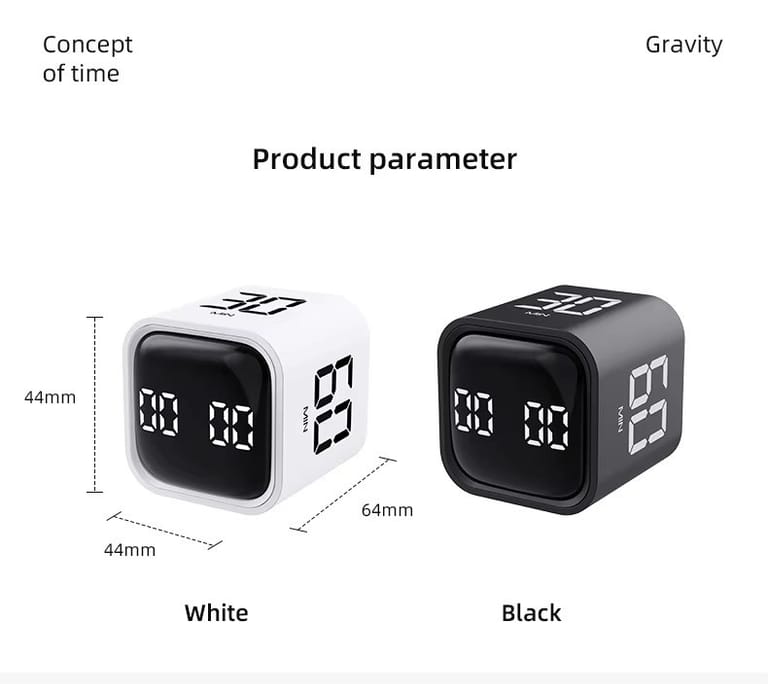 Gravity Cube — 4-Preset LED Productivity Timer - Image 4