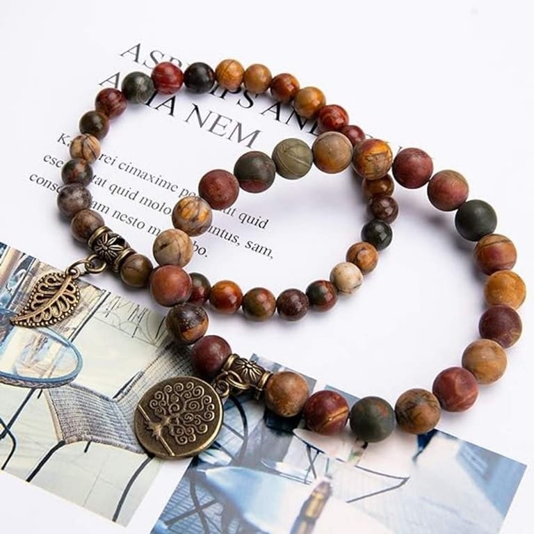 Picasso Jasper Tree of Life Bracelet Set - Image 2